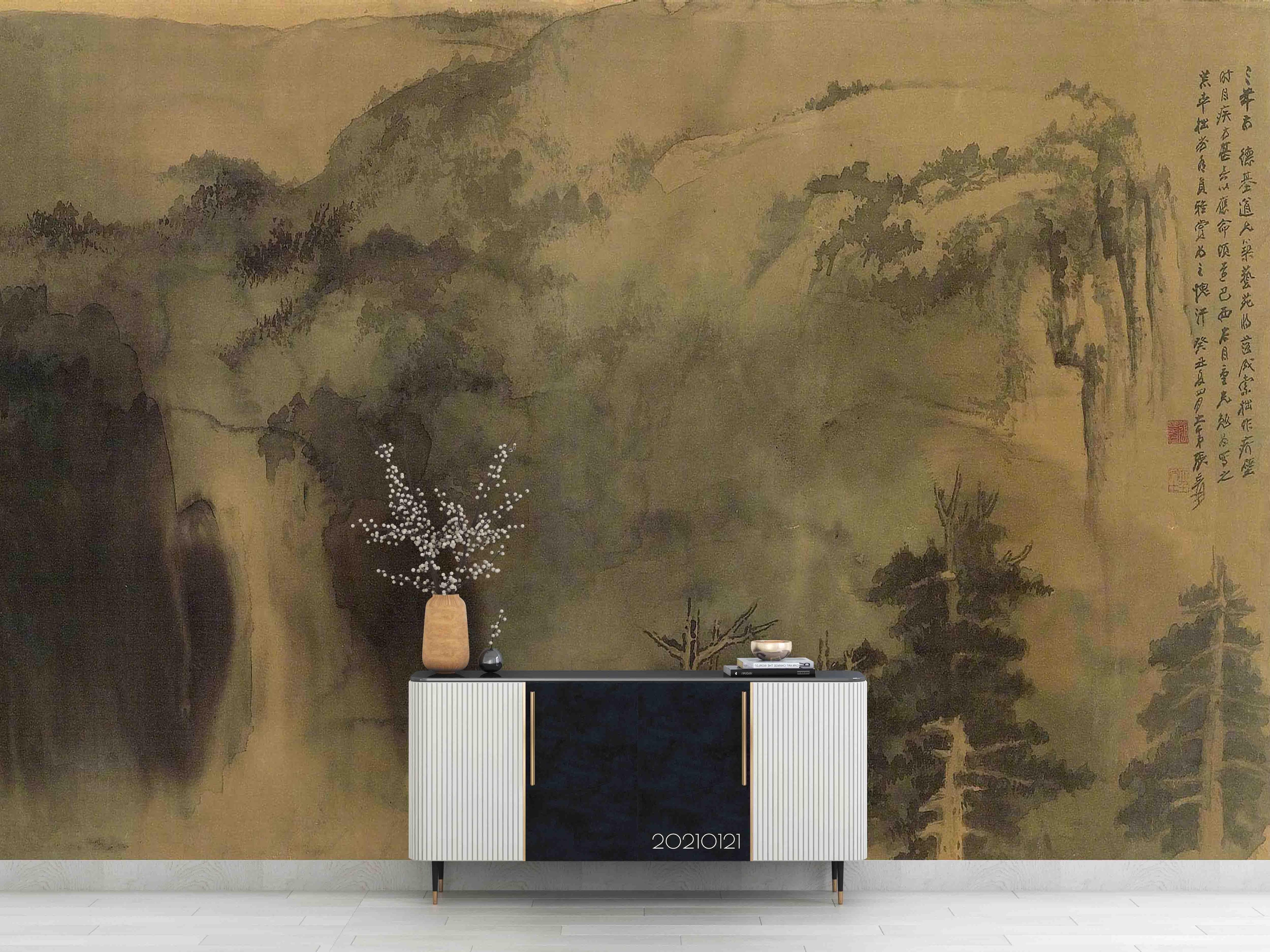 3D Traditional Chinese Painting Wall Mural Wallpaper LQH 4- Jess Art Decoration