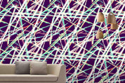 3D Vintage Geometric Pattern Purple Wall Mural Wallpaper LXL 1209- Jess Art Decoration