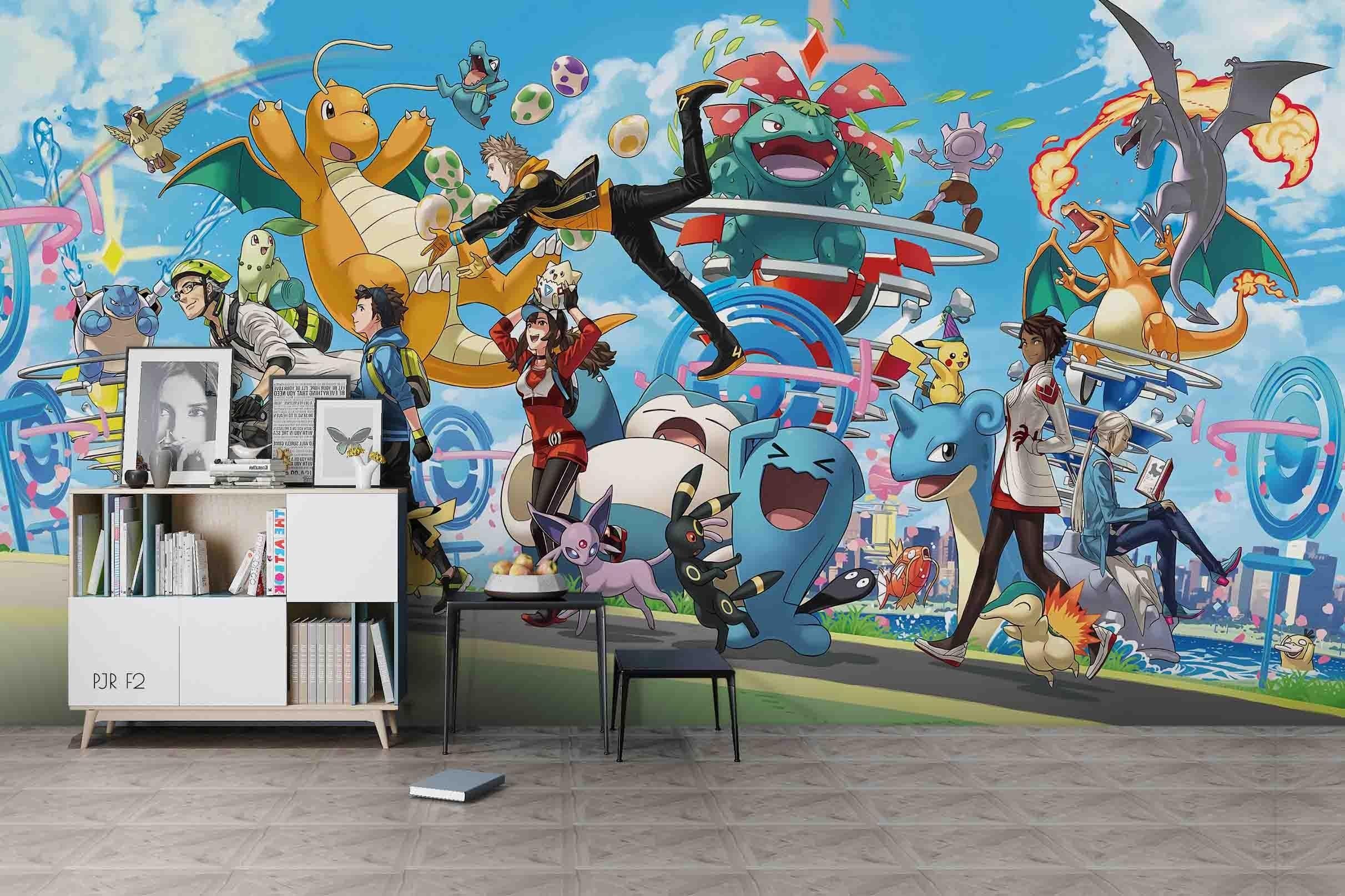 3D Animal Dragon Cartoon cartoon animal dragon mural wall mural wallpaper for playroom - view 3