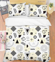 3D Abstract Geometric Pattern Quilt Cover Set Bedding Set Duvet Cover Pillowcases 127- Jess Art Decoration