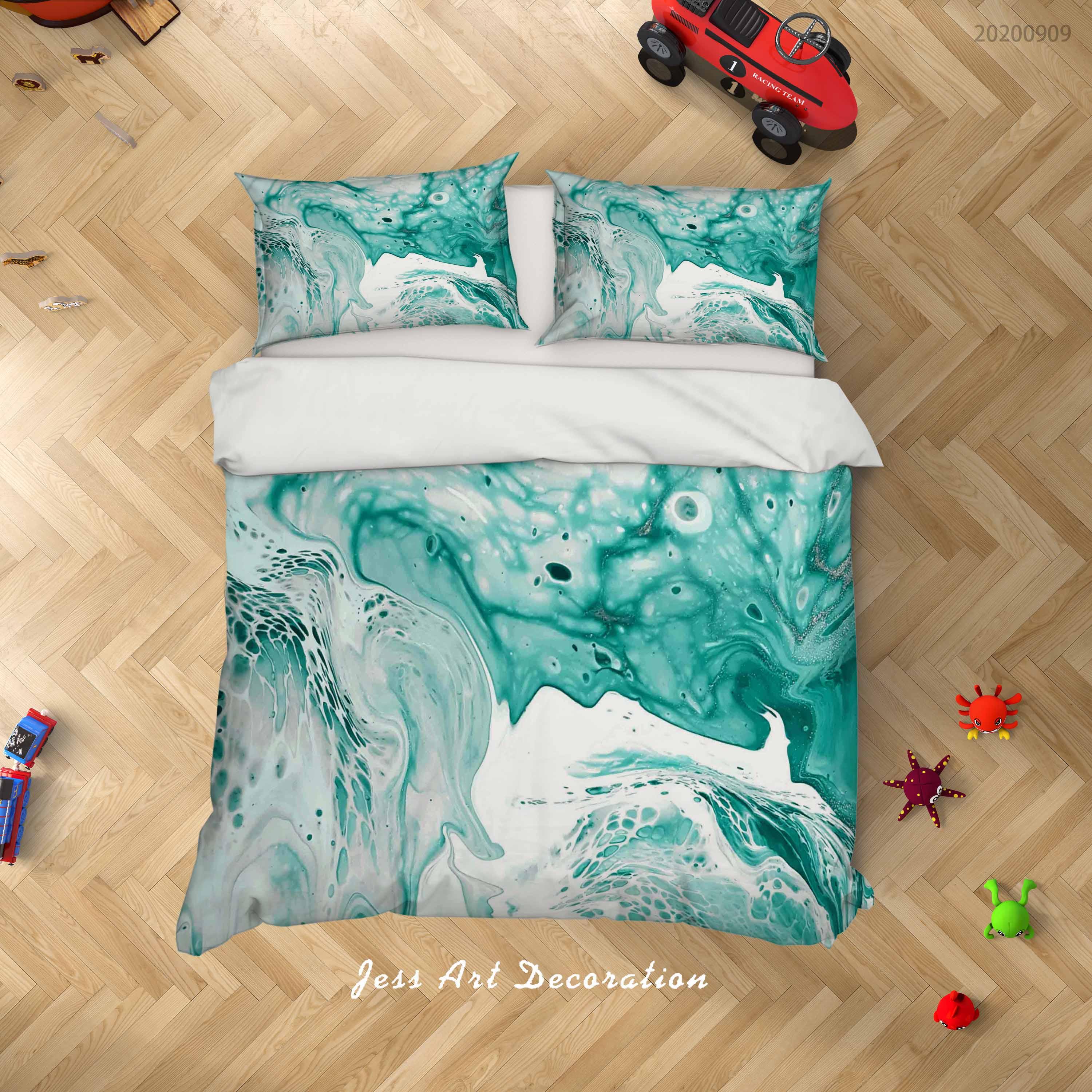 3D Papel Colorful Marmol Quilt Cover Set Bedding Set Duvet Cover Pillowcases WJ 1960- Jess Art Decoration
