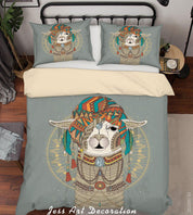 3D Indian Decoration Alpaca Quilt Cover Set Bedding Set Duvet Cover Pillowcases LXL 72- Jess Art Decoration