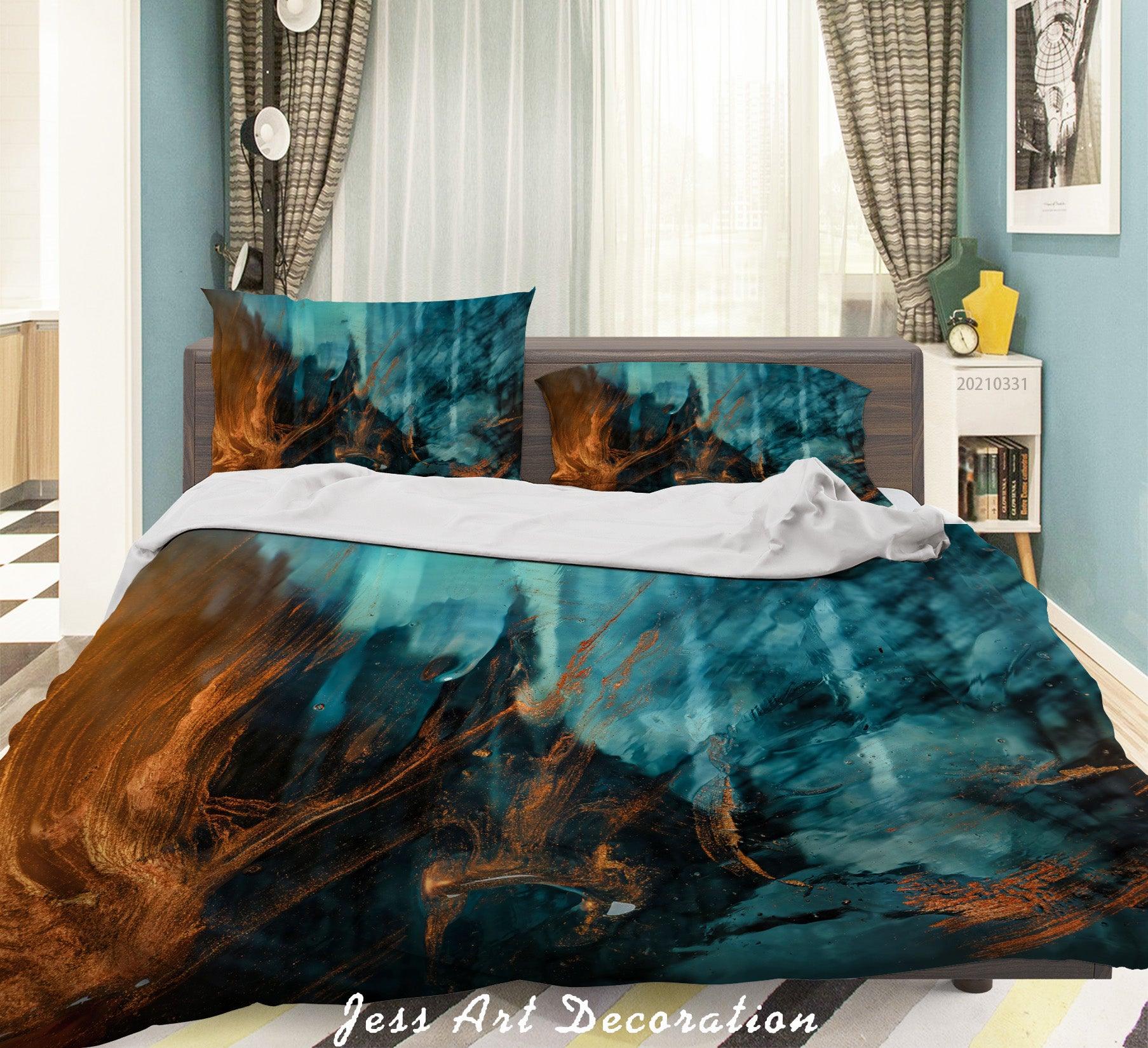 3D Abstract Color Marble Quilt Cover Set Bedding Set Duvet Cover Pillowcases 234- Jess Art Decoration