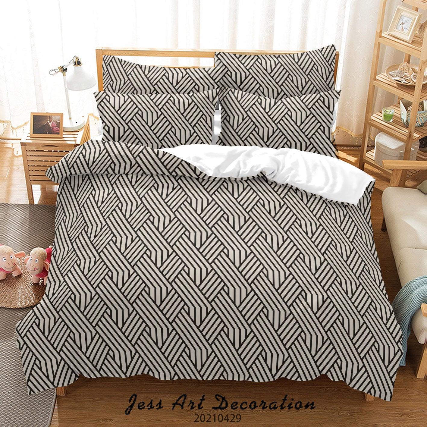 3D Abstract Geometric Pattern Quilt Cover Set Bedding Set Duvet Cover Pillowcases 250- Jess Art Decoration