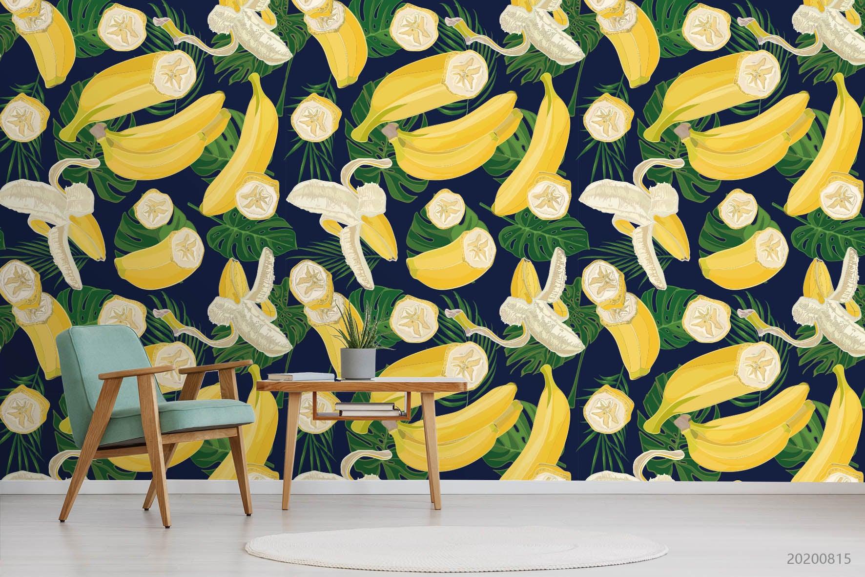 3D Cartoon Banana Fruity Plant Wall Mural Wallpaper LXL 1041- Jess Art Decoration