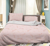 3D Hand Drawn Pink Floral Quilt Cover Set Bedding Set Duvet Cover Pillowcases 126- Jess Art Decoration