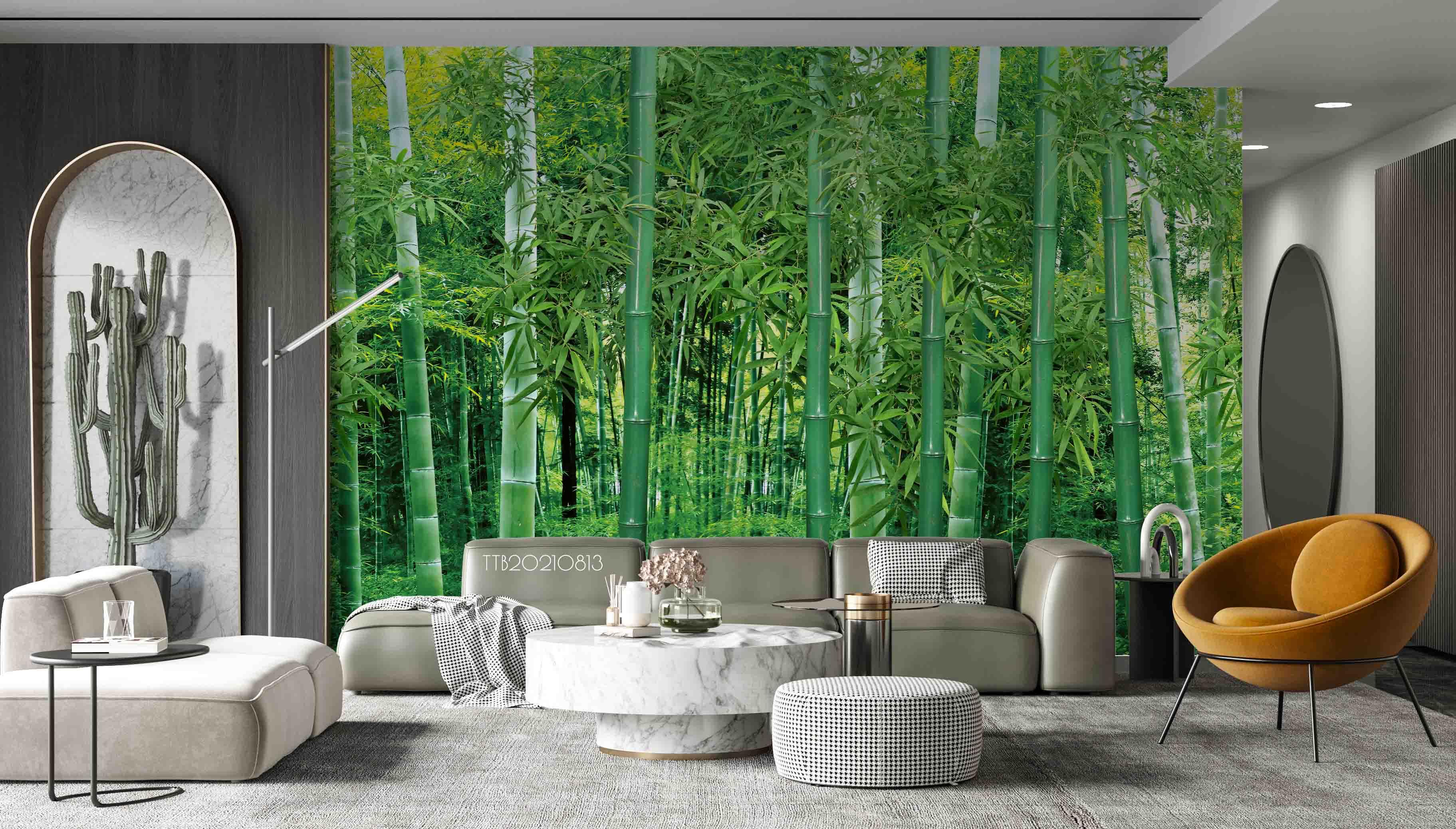 3D Green Bamboo Forest Wall Mural Wallpaper 5098- Jess Art Decoration