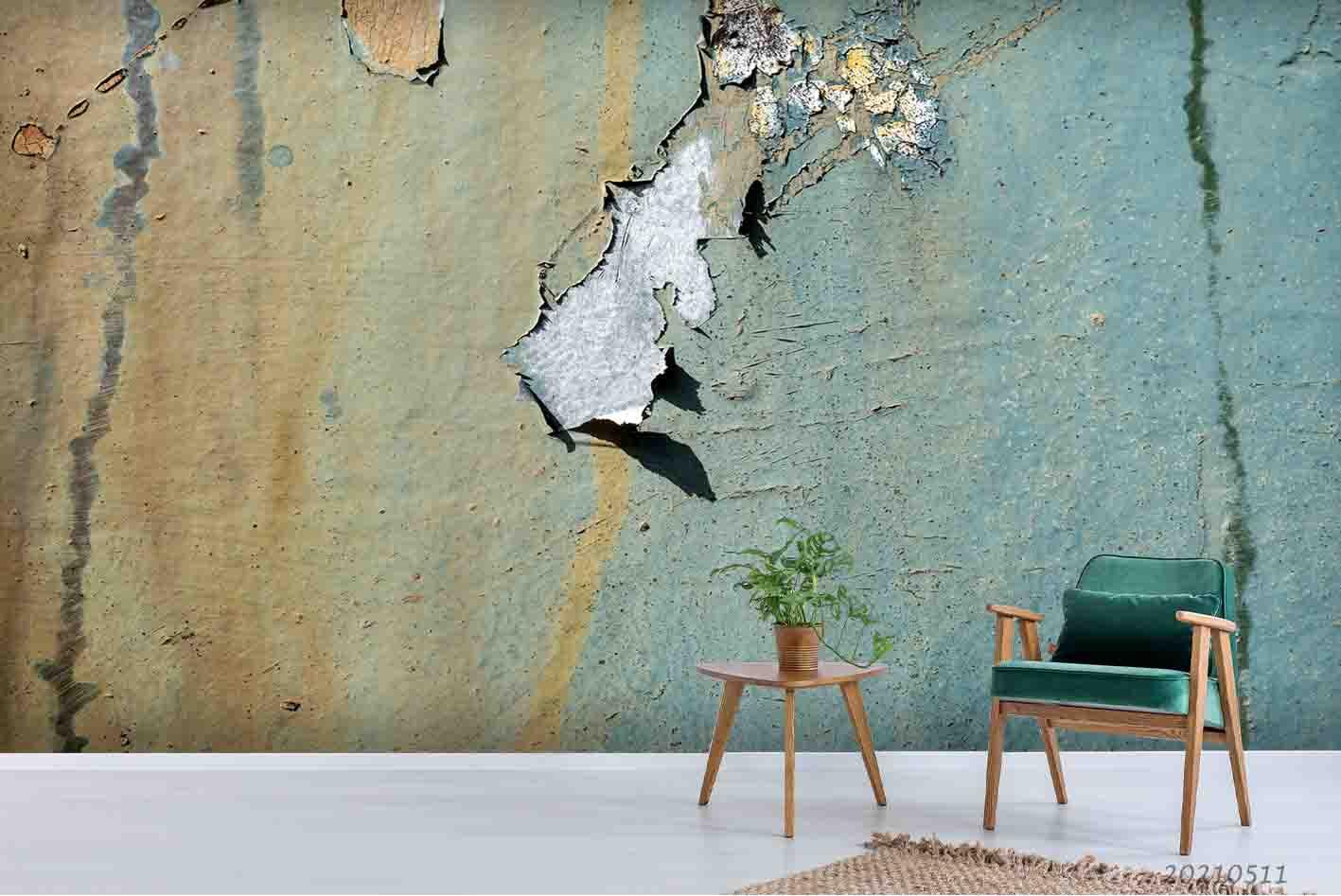 3D Dilapidated Wall Texture Wall Mural Wallpaper LQH 160- Jess Art Decoration