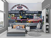 3D Retro Red Car Wall Mural Wallpaper LQH 10- Jess Art Decoration