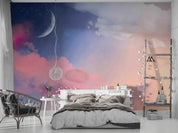 3D Watercolor Sky Cloud Moon Wall Mural Wallpaper LQH 191- Jess Art Decoration