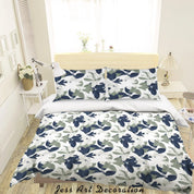 3D Hand Drawn Leaves Plant Pattern Quilt Cover Set Bedding Set Duvet Cover Pillowcases LXL- Jess Art Decoration
