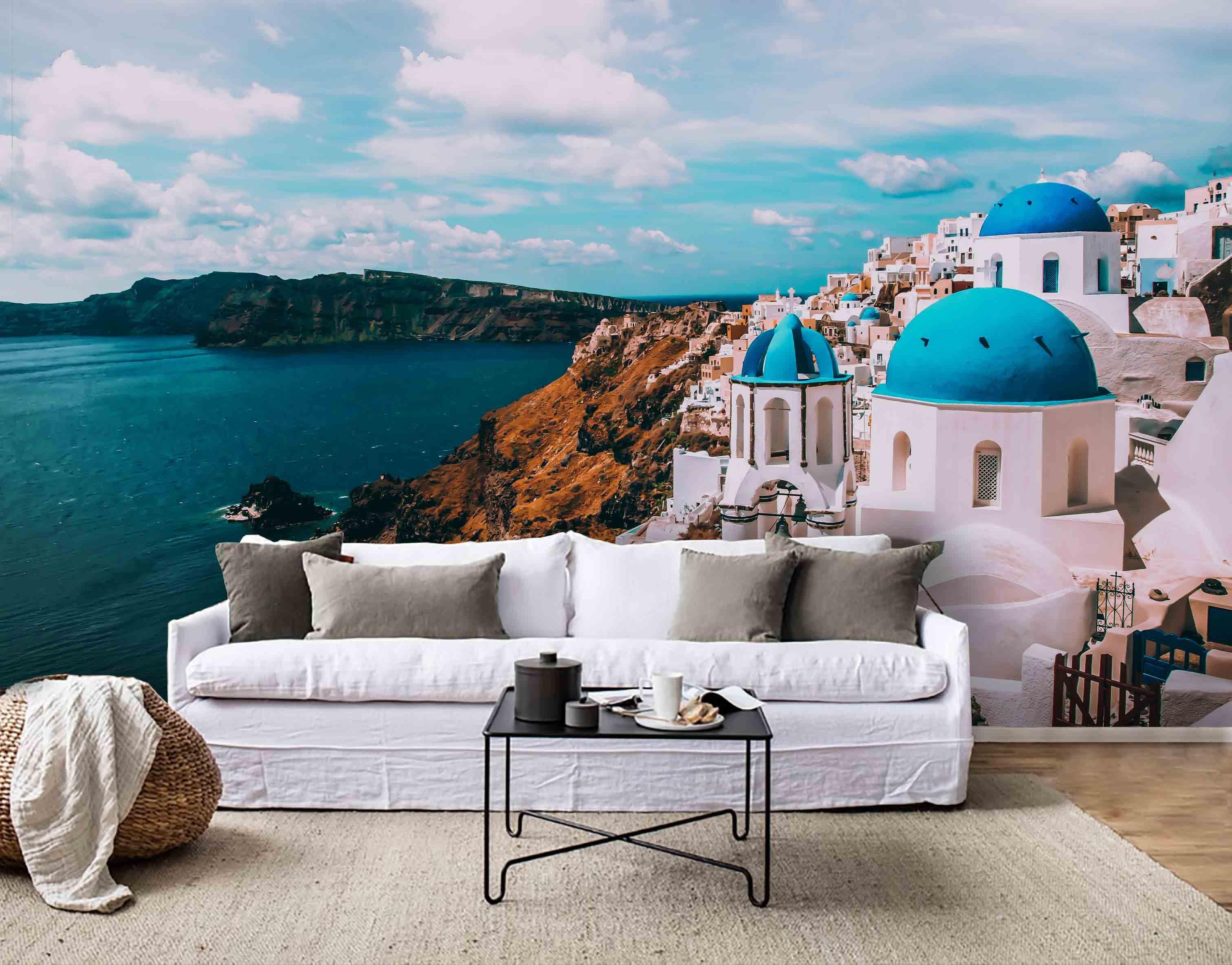 3D Aegean Sea Greece Coastal Wall Mural Wallpaper 85- Jess Art Decoration