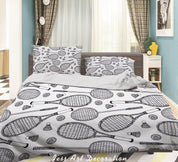 3D Badminton Racket Quilt Cover Set Bedding Set Duvet Cover Pillowcases LXL 295- Jess Art Decoration