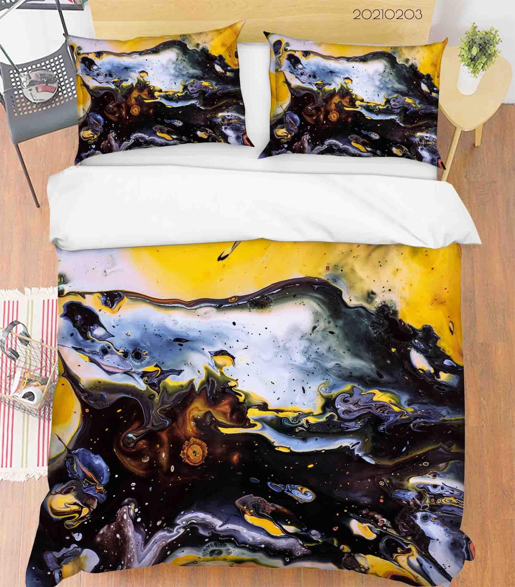 3D Abstract Marble Pattern Quilt Cover Set Bedding Set Duvet Cover Pillowcases 105- Jess Art Decoration