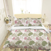 3D Cartoon Bear Tree Pattern Quilt Cover Set Bedding Set Duvet Cover Pillowcases WJ 9689- Jess Art Decoration