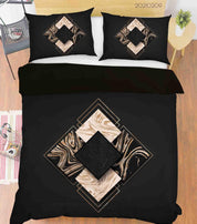 3D Abstract Black Marble Pattern Quilt Cover Set Bedding Set Duvet Cover Pillowcases 285- Jess Art Decoration