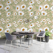 3D White Floral Wall Mural Wallpaper SF72- Jess Art Decoration