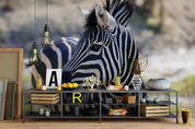 3D beautiful african zebra outdoor wall mural wallpaper 2- Jess Art Decoration
