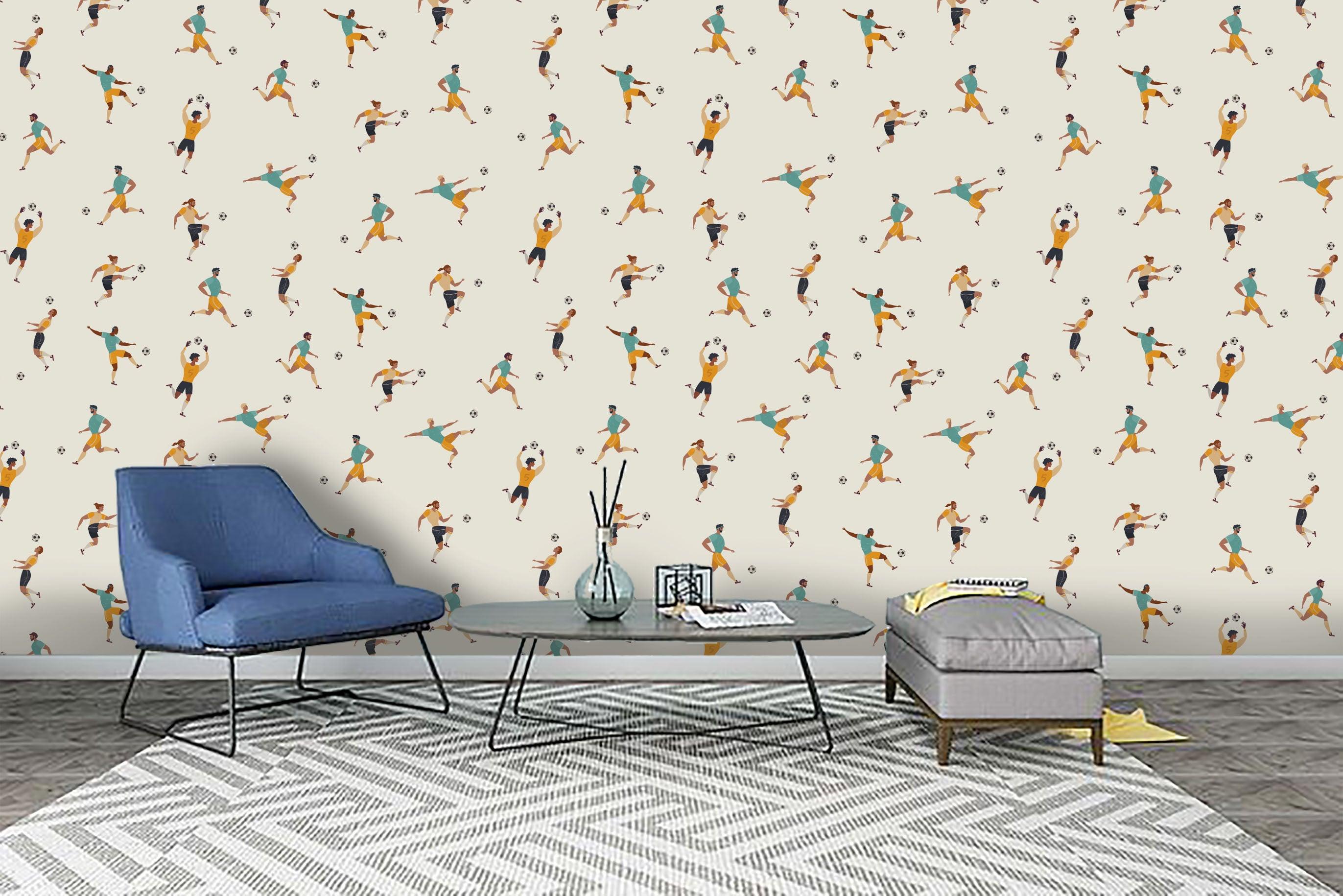 3D Football Player Wall Mural Wallpaper 25- Jess Art Decoration