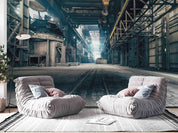 3D Industrial Iron Frame Factory Wall Mural Wallpaper GD 2700- Jess Art Decoration