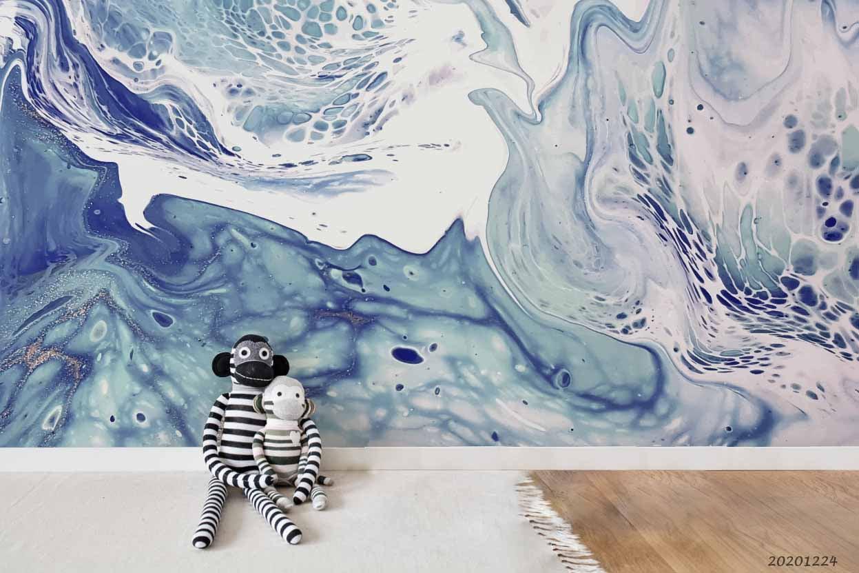3D Watercolor Marble Pattern Wall Mural Wallpaper LQH 205- Jess Art Decoration