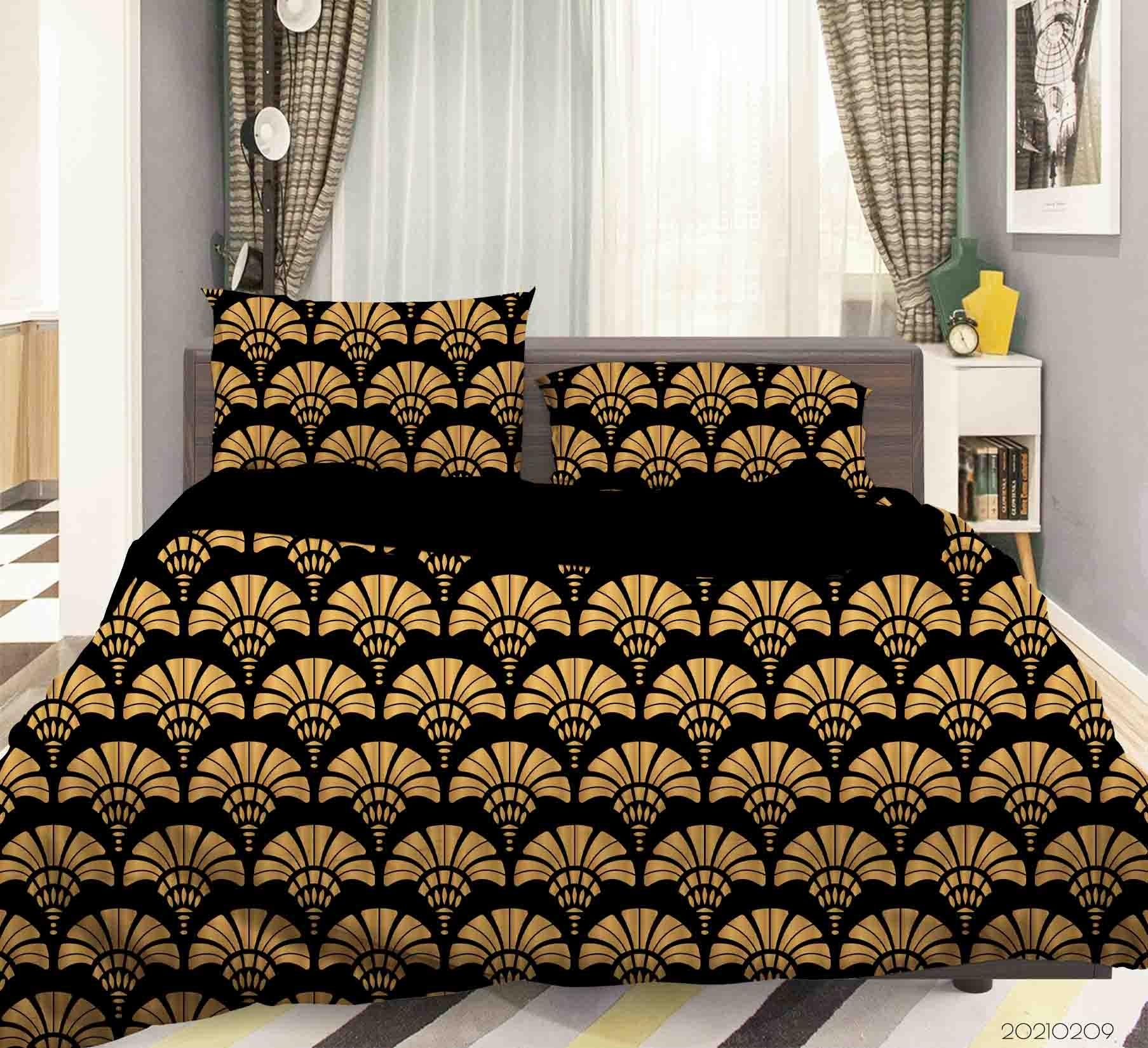 3D Abstract Golden Decoration Pattern Quilt Cover Set Bedding Set Duvet Cover Pillowcases 20- Jess Art Decoration