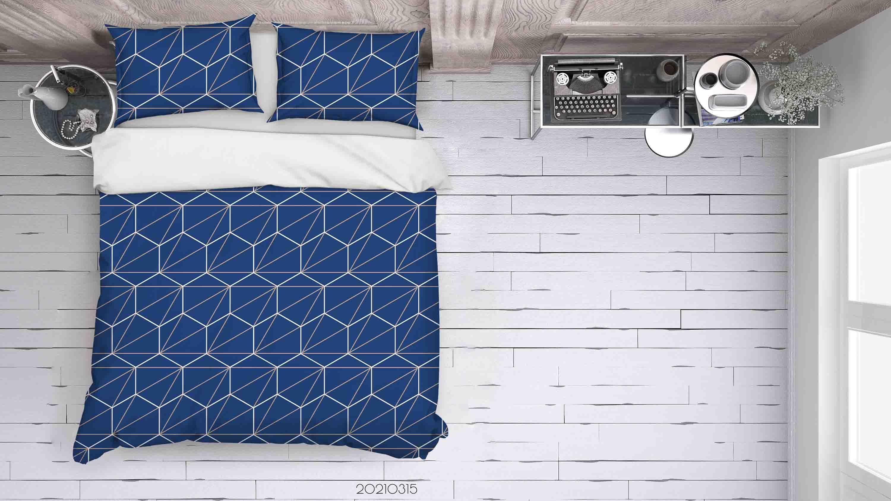 3D Abstract Geometric Art Decoration Quilt Cover Set Bedding Set Duvet Cover Pillowcases 226- Jess Art Decoration