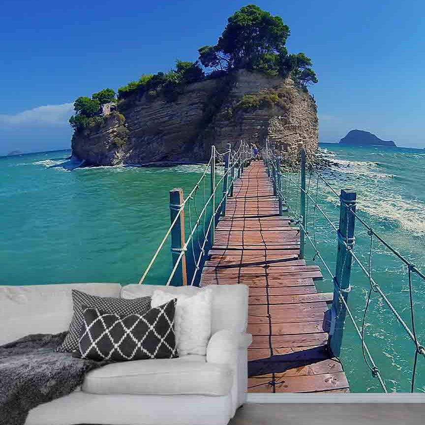 3D Wooden Trestle Island Sea Wall Mural Wallpaper 89- Jess Art Decoration