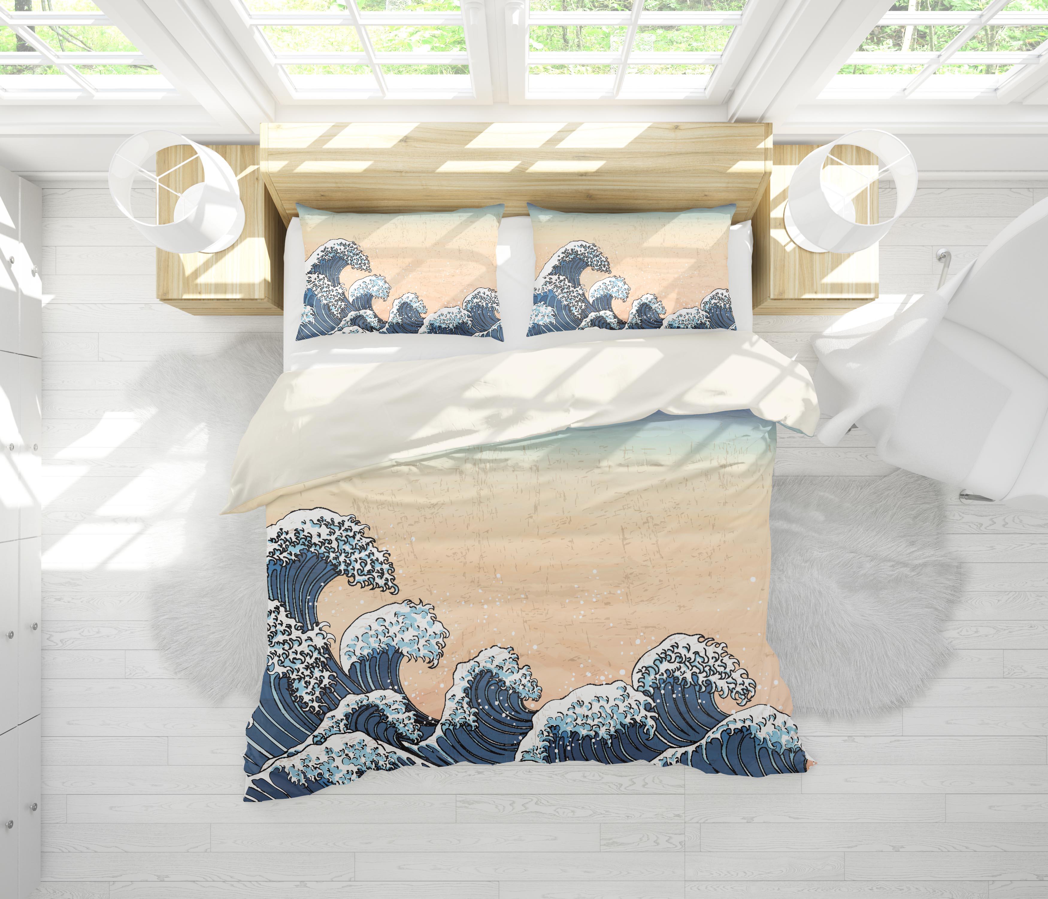3D Wave Quilt Cover Set Bedding Set Pillowcases 173- Jess Art Decoration