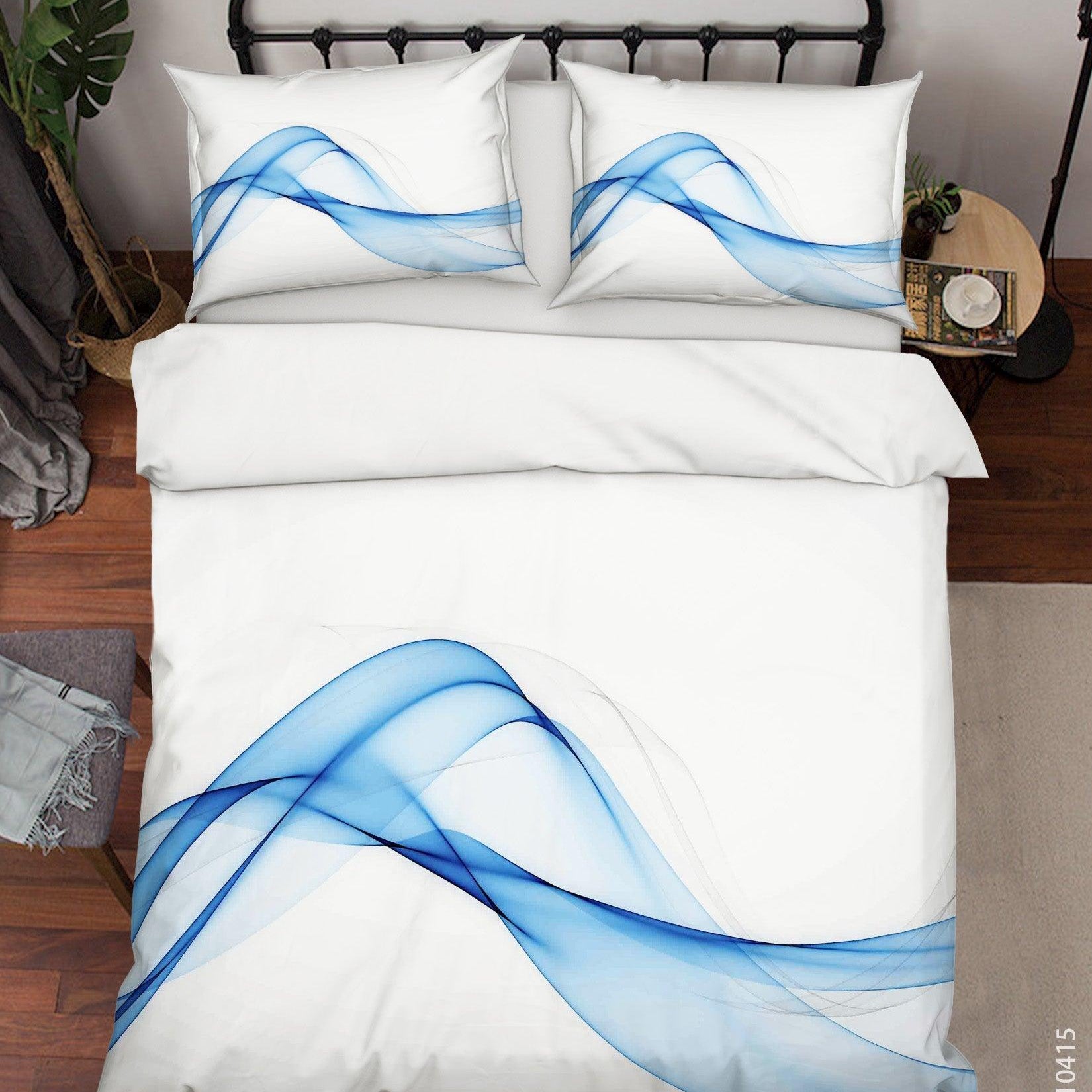 3D Abstract Blue Geometry Quilt Cover Set Bedding Set Duvet Cover Pillowcases 71- Jess Art Decoration