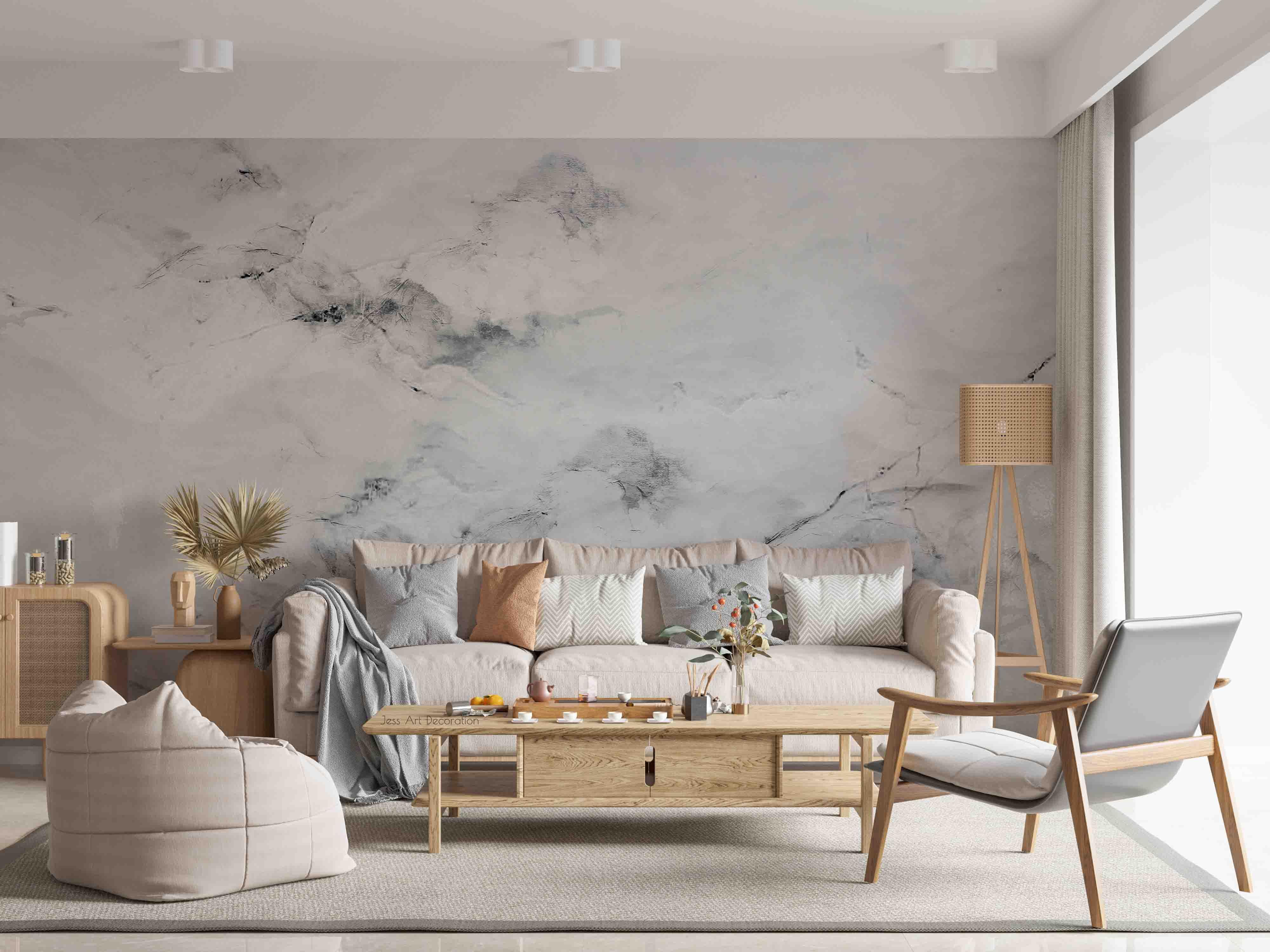3D Abstract Jazz White Marble Pattern Wall Mural Wallpaper GD 3430- Jess Art Decoration