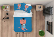 3D Cartoon Animal Cat Pattern Quilt Cover Set Bedding Set Duvet Cover Pillowcases WJ 6490- Jess Art Decoration