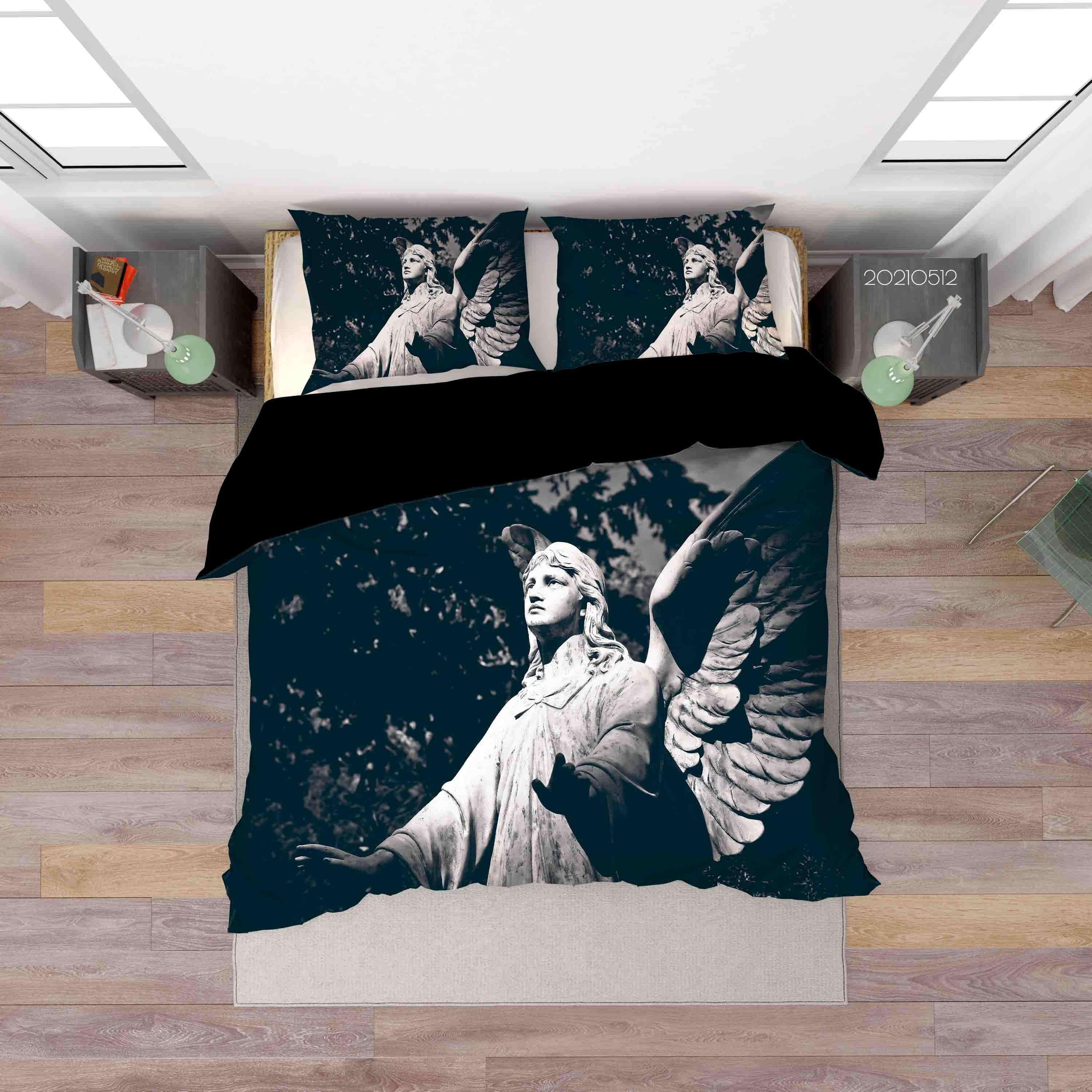 3D Cemetery Sculpture Quilt Cover Set Bedding Set Duvet Cover Pillowcases 215- Jess Art Decoration