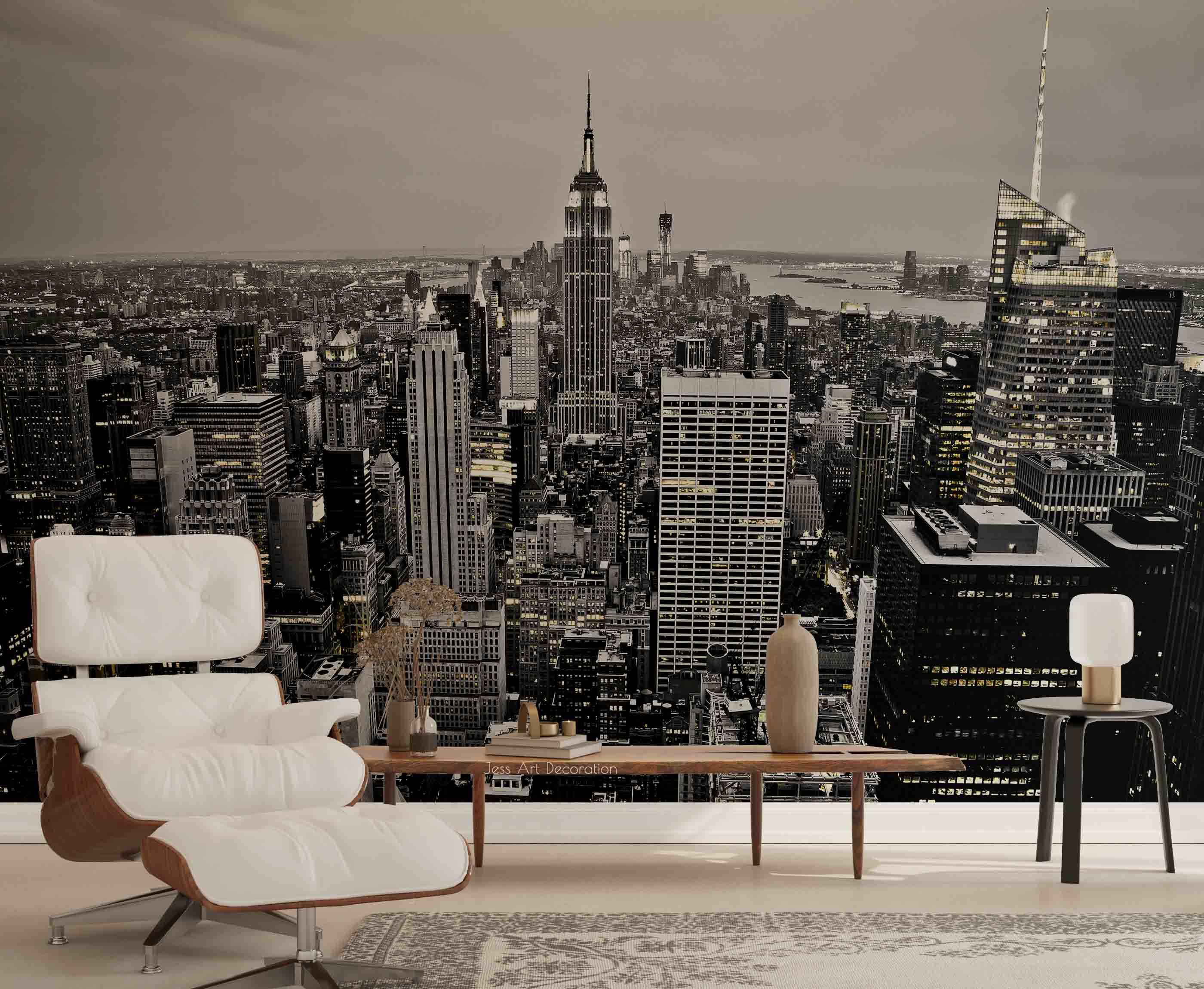 3D City Building Night View Landscape Wall Mural Wallpaper GD 2802- Jess Art Decoration