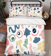 3D Abstract Color Geometry Quilt Cover Set Bedding Set Duvet Cover Pillowcases 239- Jess Art Decoration