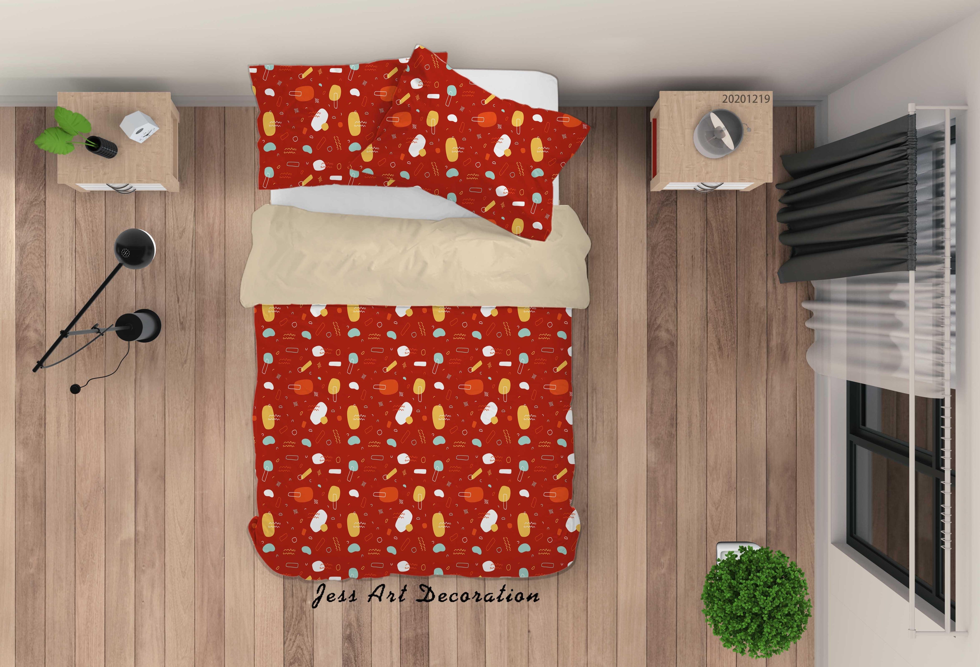 3D Abstract Geometric Pattern Quilt Cover Set Bedding Set Duvet Cover Pillowcases 95- Jess Art Decoration