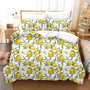 3D Hand Drawn Fruit Lemon Quilt Cover Set Bedding Set Duvet Cover Pillowcases 228- Jess Art Decoration