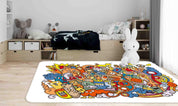 3D Abstract Color Monster Graffiti Non-Slip Rug Mat 24- Jess Art Decoration