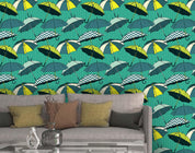 3D Umbrella Green Wall Mural Wallpaper 75- Jess Art Decoration