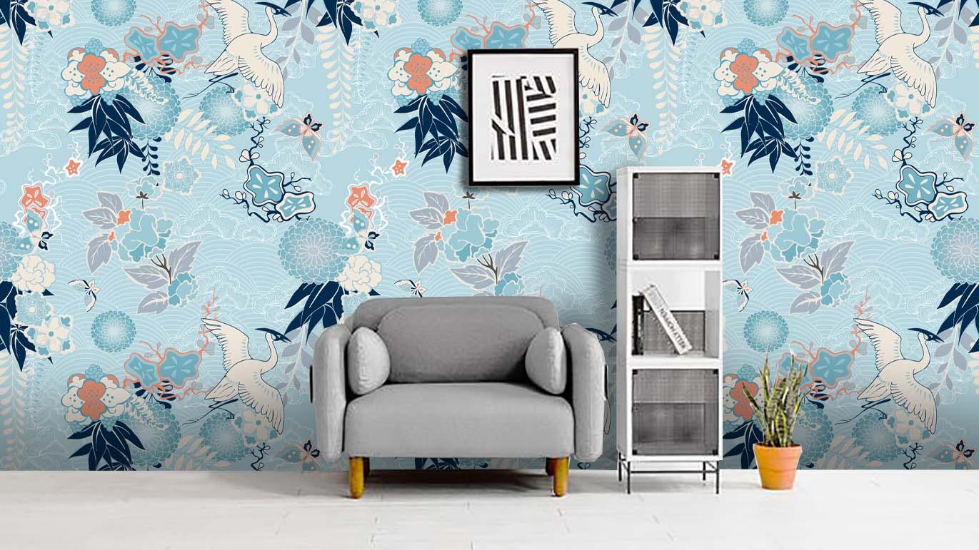 3D White Crane Butterfly Wall Mural Wallpaper 86- Jess Art Decoration