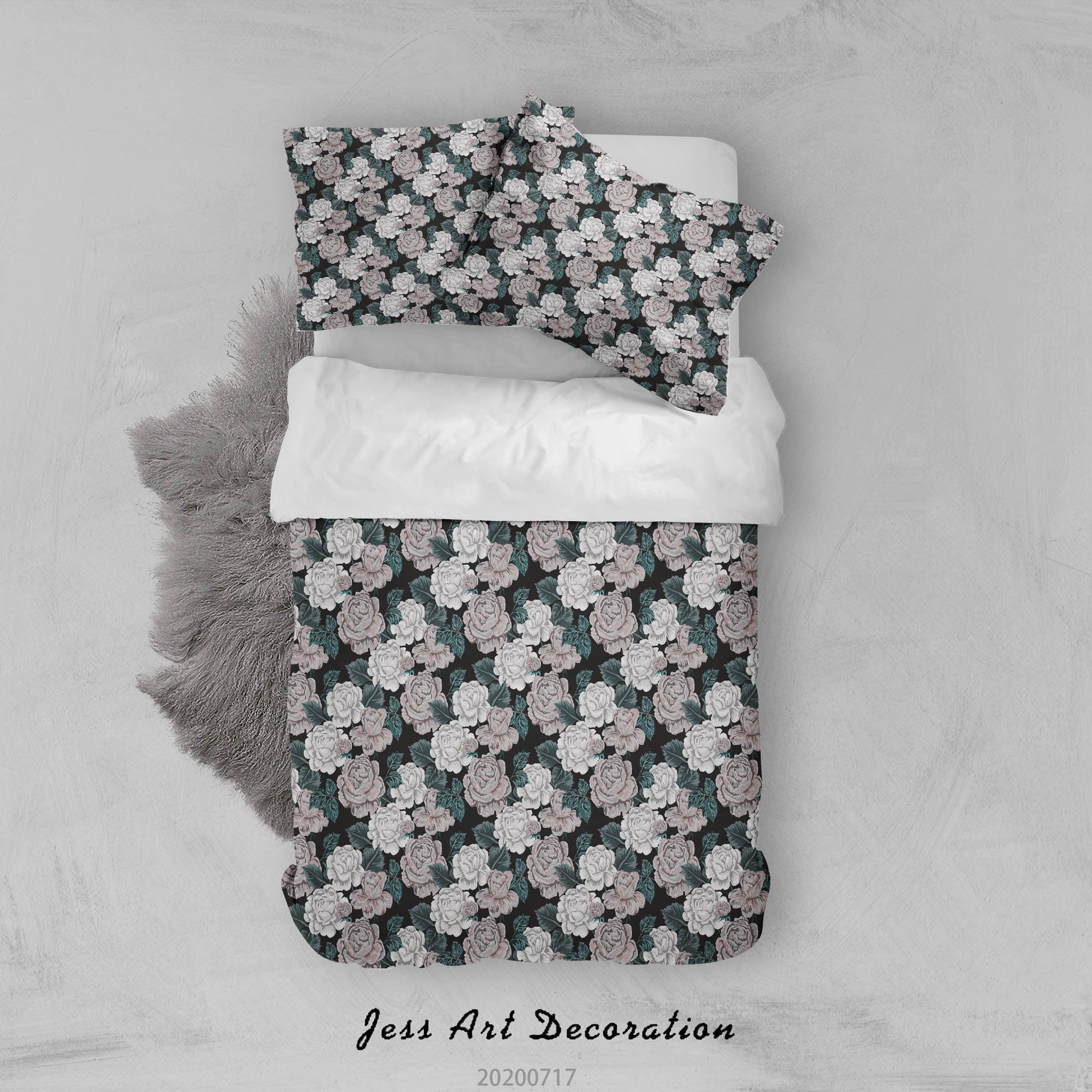 3D Vintage Floral Quilt Cover Set Bedding Set Duvet Cover Pillowcases WJ 1581- Jess Art Decoration