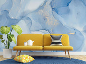3D Watercolor Blue Marble Texture Wall Mural Wallpaper LQH 405- Jess Art Decoration