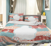 3D Traditional Colorful Floral Pattern Quilt Cover Set Bedding Set Duvet Cover Pillowcases LXL- Jess Art Decoration
