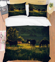 3D Forest Meadow Horse Quilt Cover Set Bedding Set Duvet Cover Pillowcases 216 LQH- Jess Art Decoration
