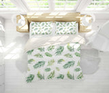 3D White Green Leaves Branch Quilt Cover Set Bedding Set Pillowcases 03- Jess Art Decoration
