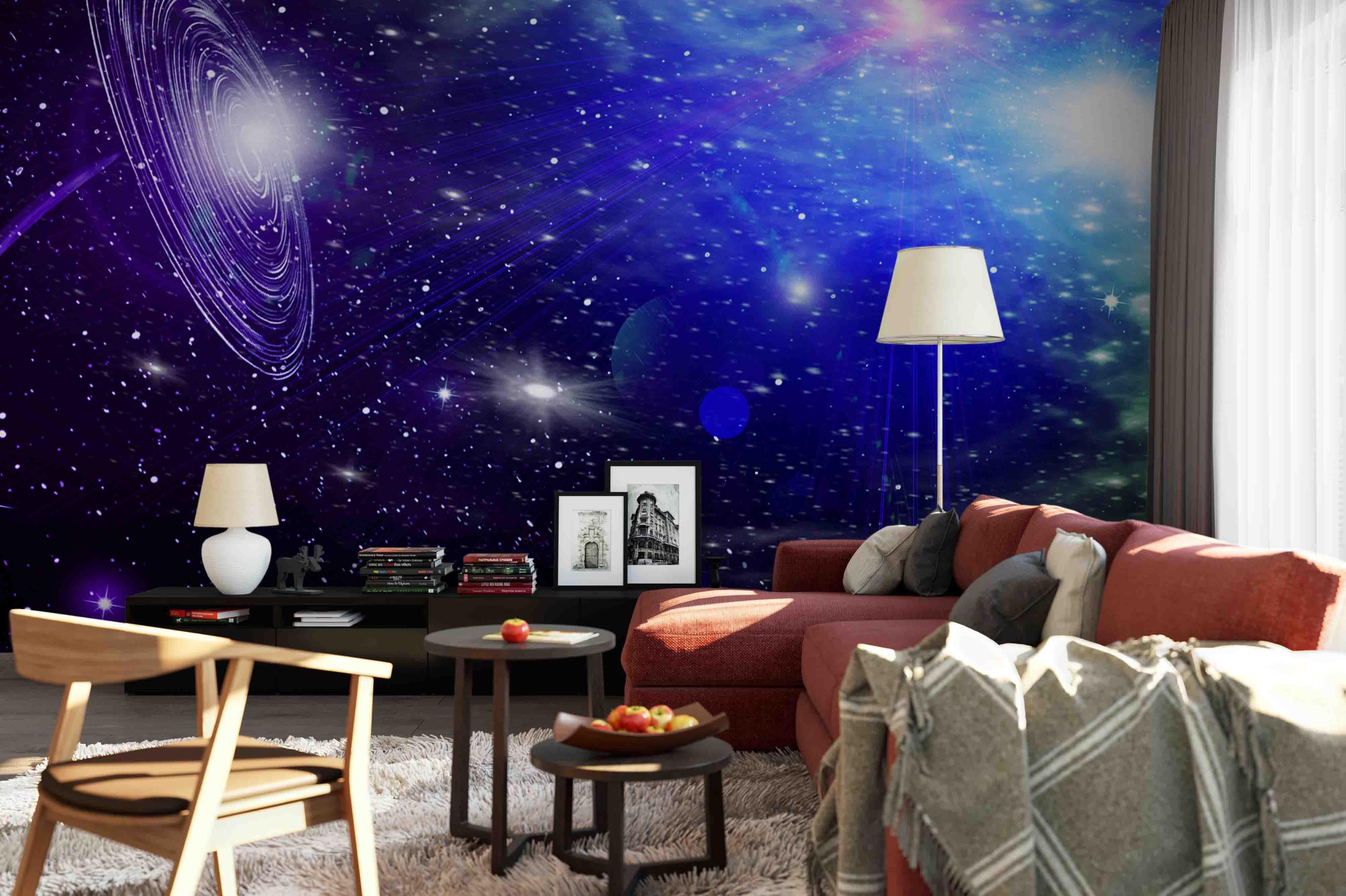 3D Universe Planet Galaxy Wall Mural Wallpaper 254- Jess Art Decoration