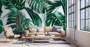 3D Tropical Plant Green Leaf Wall Mural Wallpaper GD 3686- Jess Art Decoration