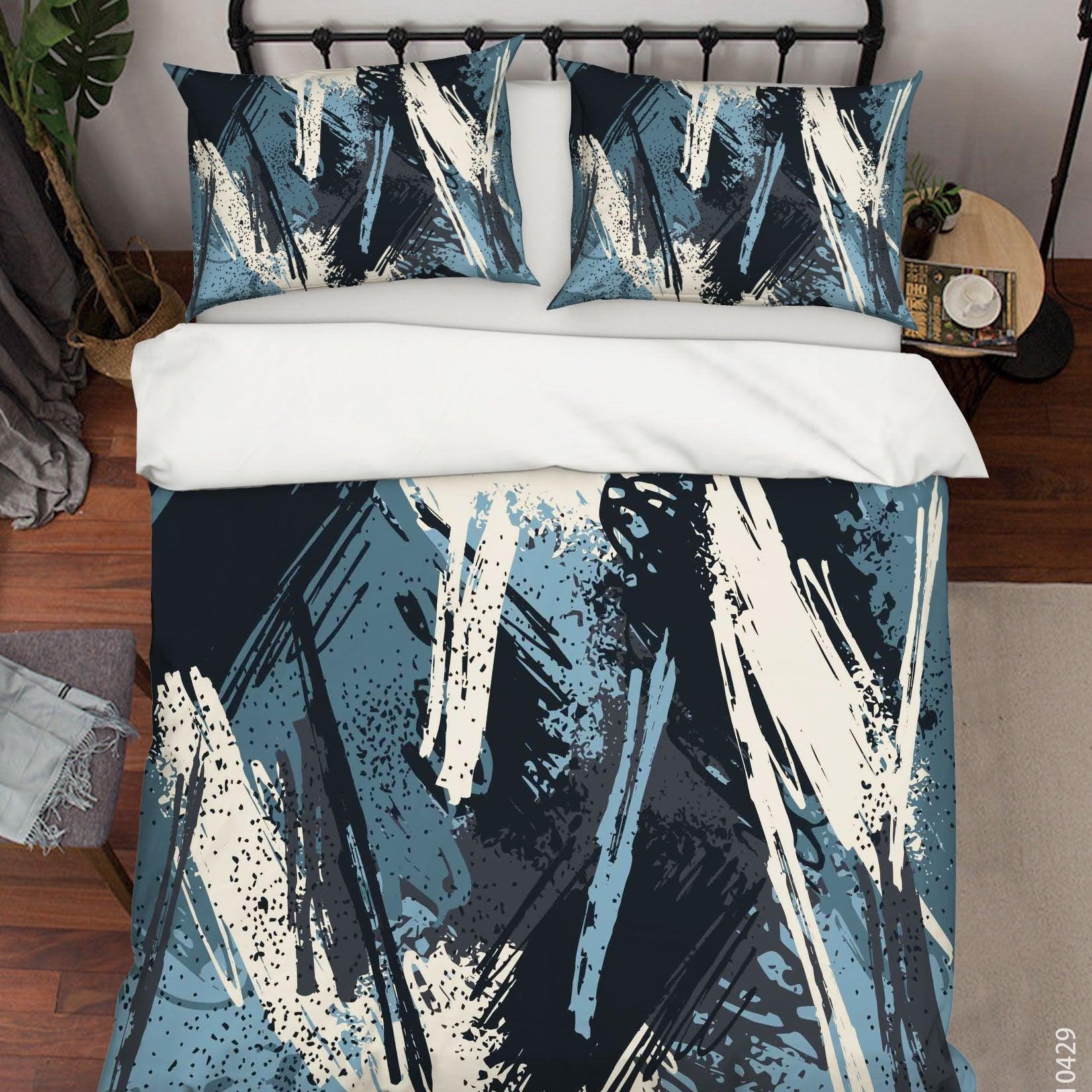 3D Abstract Graffiti Quilt Cover Set Bedding Set Duvet Cover Pillowcases 201- Jess Art Decoration