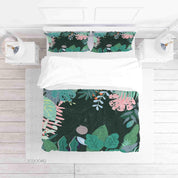 3D Hand Drawn Leaves Plant Quilt Cover Set Bedding Set Duvet Cover Pillowcases LXL- Jess Art Decoration