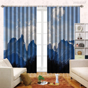 3D Sky Mountain Nature Landscape Curtains and Drapes LQH 131- Jess Art Decoration